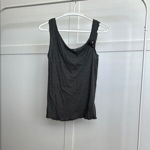 J. Crew Gray Fitted Tank Top with Scoop Neckline